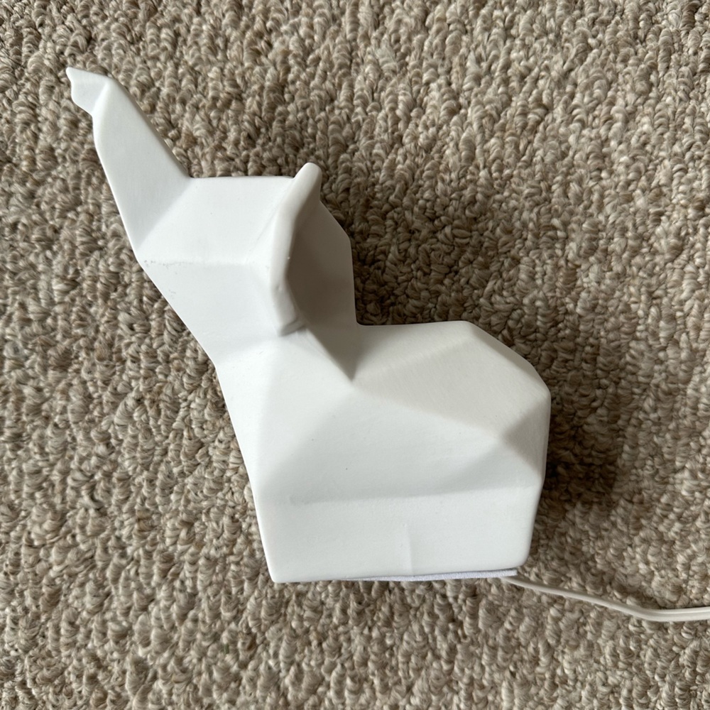 Elephant lamp - porcelain table nightlight
